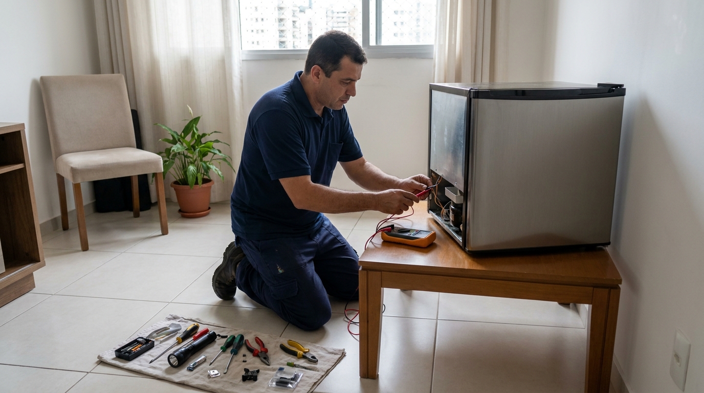 Técnico de conserto de frigobar em residência em Cuiabá‑MT